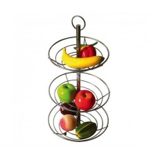 3 Tier Chrome Fruit Vegetable Basket Bowl Steel Wire Rack Stand Storage Holder   273052245792